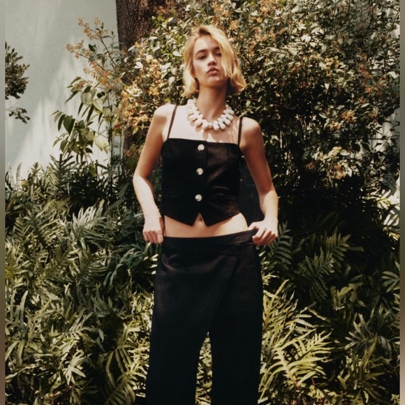 Zara Linen Blend Tank - Picture 1 of 4